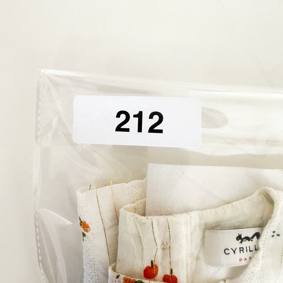 Cyrillus Paris Fruit Print Dress White Metallic Stripe Girls - 18-24 24 Months - Picture 9 of 9